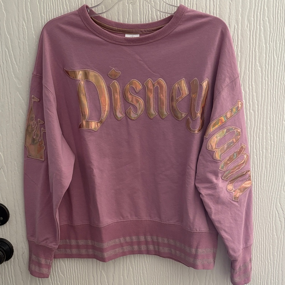 Disneyland Park Mauve Spirit Jersey Crewneck with Iridescent Logos